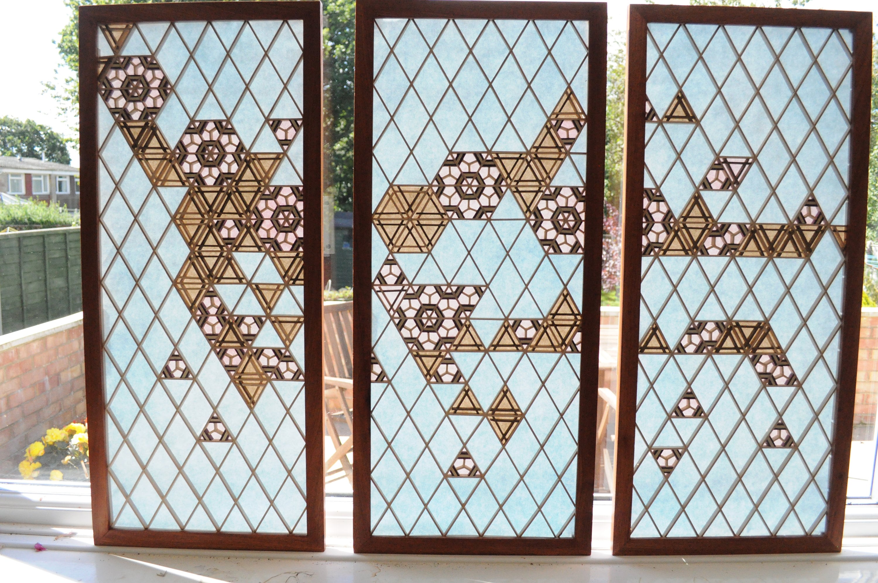 Shoji Screen Panels, Kumiko Pattern Cherry Blossom Tree, Room