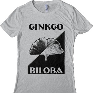 Ginkgo Biloba Tree Autumn Leaf Dendrology Major Screen Print on Men&#39;s and Women&#39;s T-shirt