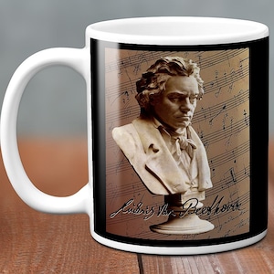 Ludwig van Beethoven (bust) - Classical Composer Music Lover Gift - Coffee Mug - 11 Or 15 oz Mug