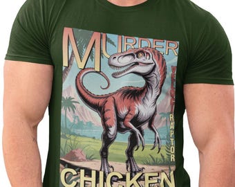 Murder Chicken of the Cretaceous, Velociraptor Dinosaur Paleontology Men's, Women's, and Youth T-shirt