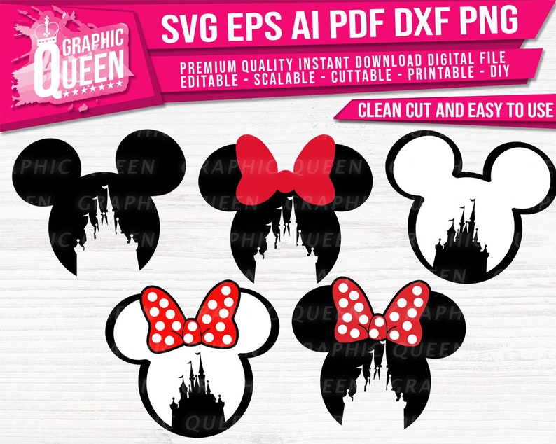Free Free 217 Disney Castle With Minnie Head Svg SVG PNG EPS DXF File