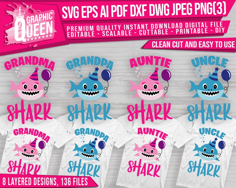 Free Free 92 Mommy Daddy Shark Svg SVG PNG EPS DXF File