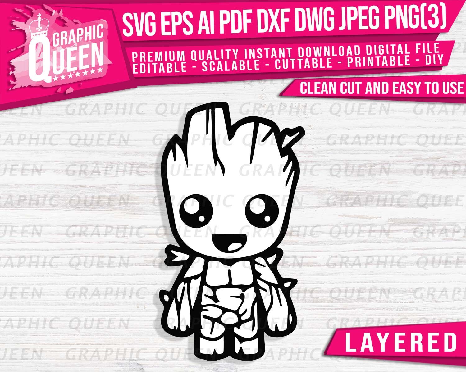 Download Groot Svg Baby Groot Vector Cut Files Galaxy Guardians Movie Etsy