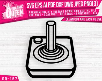 Atari Controller SVG Joystick SVG Game Command Vector File - Etsy