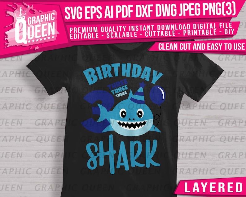 Free Free 94 Shark Birthday Svg SVG PNG EPS DXF File