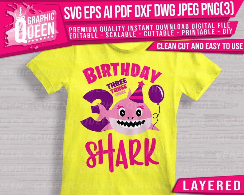 Free Free 275 Baby Shark 3Rd Birthday Svg SVG PNG EPS DXF File