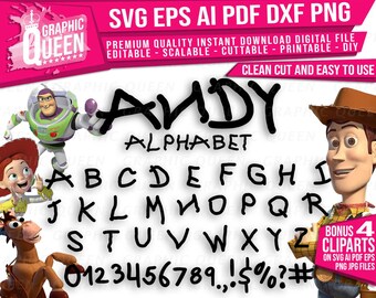 Disney Toy Story Andy Vinyl DIY IRON ON Disney Toy Story Andy Vinyl DIY IRON ON