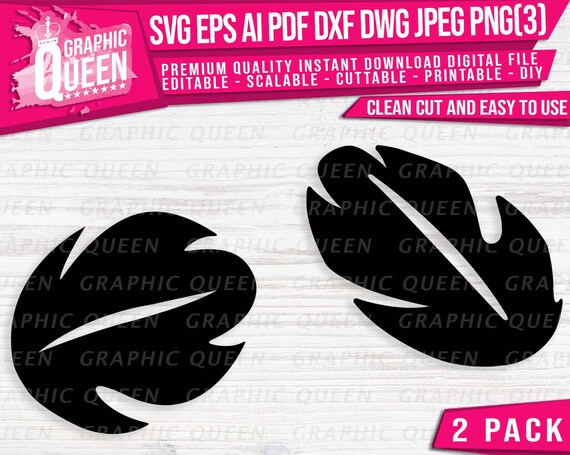 Lilo and Stich Leaf SVG Hawaiian Leaf Svg Tropical Plant | Etsy