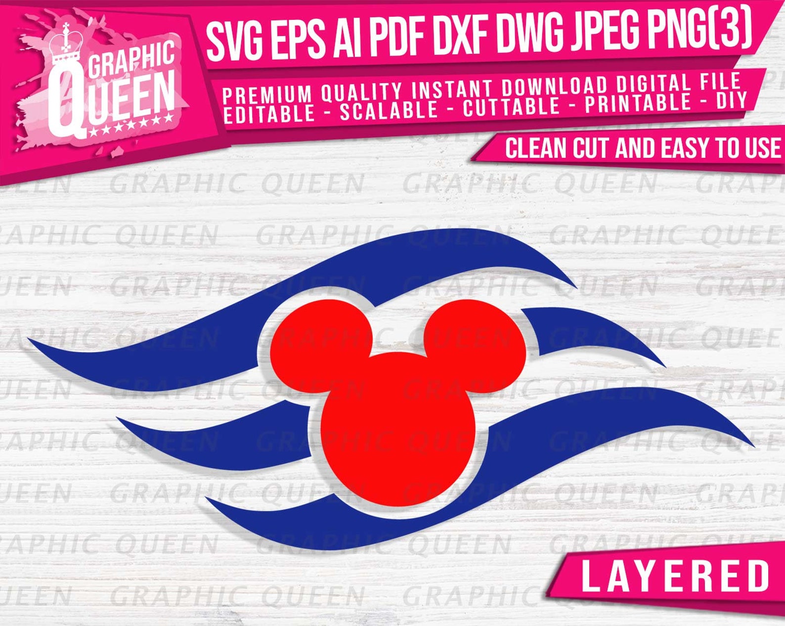 Disney Cruise line svg Disney Line logo Vector Cut Files Etsy