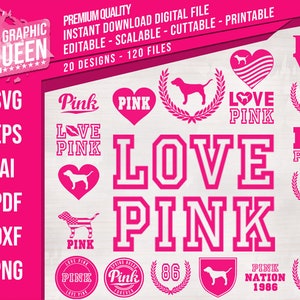 Download Love Pink Font Svg File Love Pink Letter College Varsity Sport Printable Font Decal Alphabet Cricut Silhouette U2013eps Dxf Png Pdf Ai Files Diy Clip Art Art Collectibles Delage Com Br