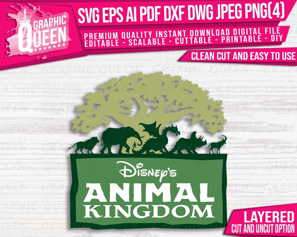 Disney Animal Kingdom svg Disney Animal kingdom Vector Cut | Etsy