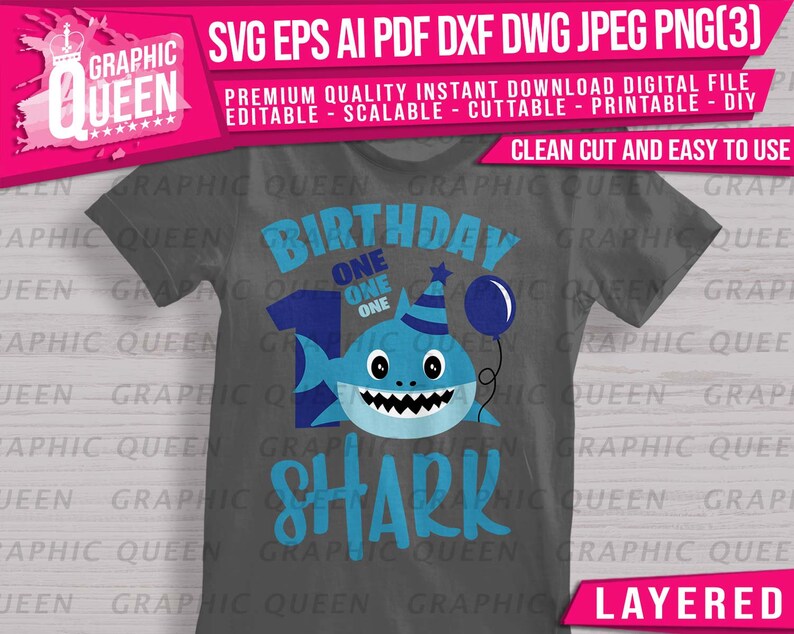 Download Shark boy Birthday SVG layered Boy shark 1st Birthday SVG ...