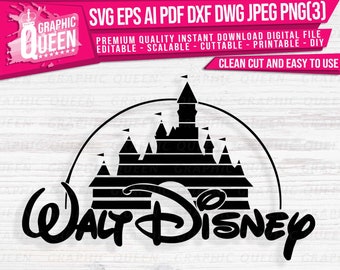 Disney Castle Logo Etsy