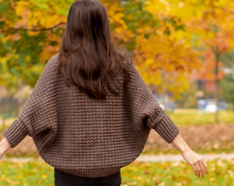 House Sparrow Sweater - PDF Crochet Pattern - Beginner Shrug Design