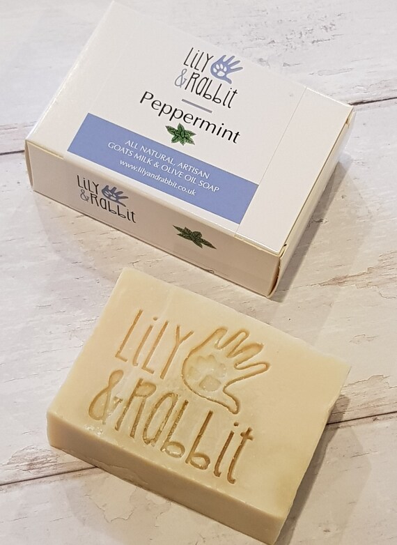 Peppermint Goats Milk & Olive Oil Soap Handmade All Natural 115ge …