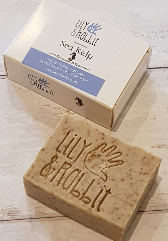 Sea Kelp Rosemary + Spearmint Goats Milk & Olive Oil Soap Handmade All Natural 115ge …