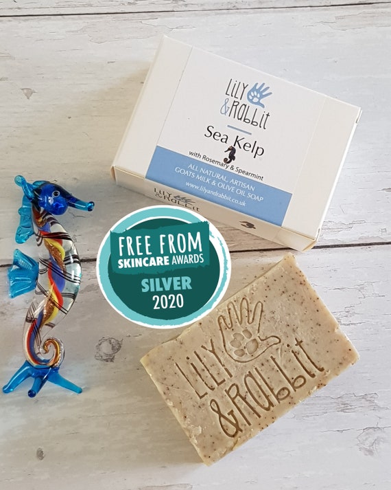 Sea Kelp Rosemary + Spearmint Goats Milk & Olive Oil Soap Handmade All Natural 115ge …