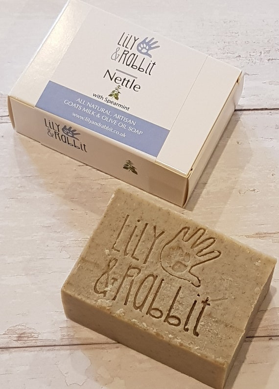 Nettle with Spearmint Goats Milk & Olive Oil Soap Handmade All Natural 115ge …