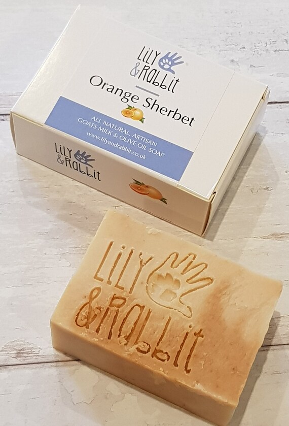Orange Sherbet Goats Milk & Olive Oil Soap Handmade All Natural 115ge …