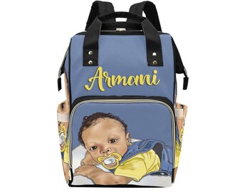 Personalized Baby Bag/ Diaper Bag/  Baby Boy Backpack/ Clothing Bottles Bag/ Baby Shower Gift