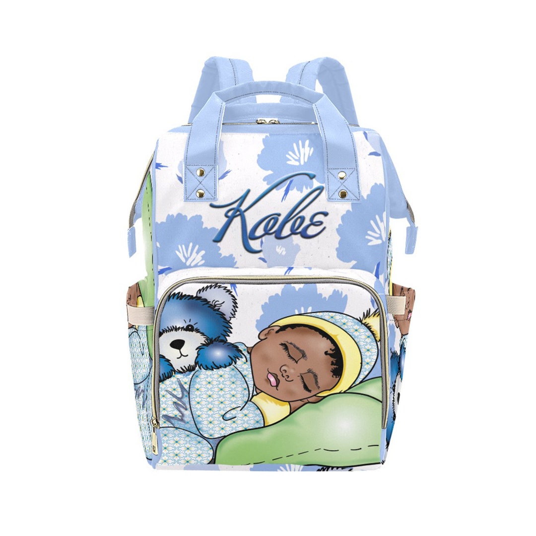 Afro Personalized Baby Bag/ Diaper Bag/ African American Baby Boy