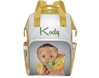 Personalized Baby Bag/ Diaper Bag/  Baby Girl Backpack/ Clothing Bottles Bag/ Unisex Baby Shower Gift