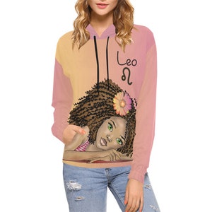 Black Girl  Zodiac Sweatshirt Hoodie, Melanin Hoodies for Black Women, Black Girl Sweatshirts, African American Sweatshirt, Gift Black Woman