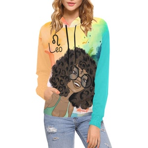 Black Girl  Zodiac Sweatshirt Hoodie, Melanin Hoodies for Black Women, Black Girl Sweatshirts, African American Sweatshirt, Gift Black Woman