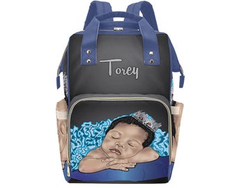 Personalized Prince Baby Bag/ Diaper Bag Backpack/ Clothing Bottles bag/ Baby Shower Gift