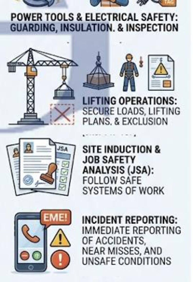 Construction Site Safety Poster | Environmental, Lifesaving Rules (PDF ...