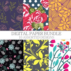 Digital Paper Pack, Digital Download for Scrapbook, Invitations, Paper Crafts, Design, Cards...