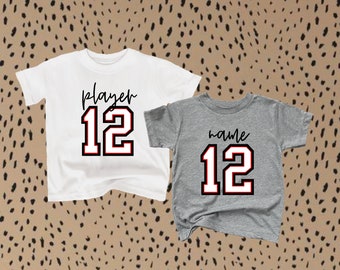 Custom Youth Player Jersey t-shirt  / toddler team player shirt / kid’s football player shirt / game day / team gear / fan gear
