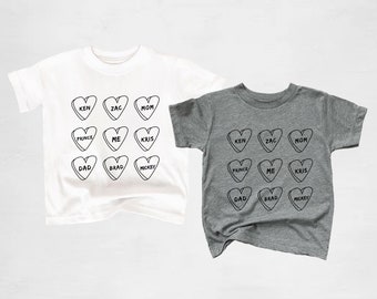 Tutte le magliette Hearts Youth / camicia cuore bambino / camicia baby love / t-shirt San Valentino giovane / amore