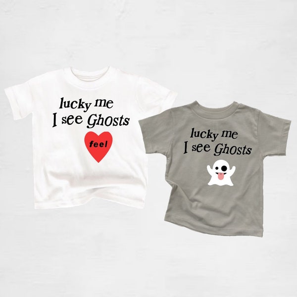 Lucky me! I see ghosts youth / toddler t-shirt / baby Lucky Me! t-shirt / halloween