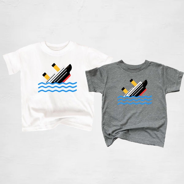 Youth Titanic graphic t-shirt / toddler t-shirt / baby t-shirt / kids boat shirt / the titanic / handmade kids shirt
