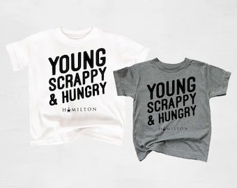 Alexander Hamilton Young Scrappy and Hungry youth t-shirt, Hamilton toddler t-shirt, Hamilton baby graphic t-shirt