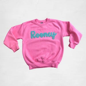 Youth custom name embroidered crewneck sweatshirt  / toddler name sweatshirt / kid’s sweatshirt / embroidered / personalized sweatshirt