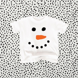 Snowman Face Youth T-Shirt: Custom Holiday Shirt