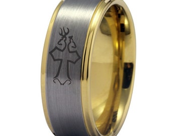 Thorsten Wildlife Sport Fishing Trout Fish Jumping Print Pattern Ring Flat Black Tungsten Ring 6mm Wide Wedding Band from Roy Rose Jewelry