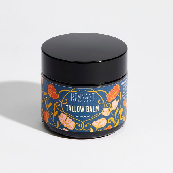 Tallow Balm Organic, Grass-fed Whipped  / tallow skin cream / grass-fed tallow / animal fat moisturiser