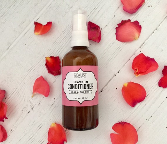 Rose And Coconut Organic Natural Leave In Conditioner Etsy
