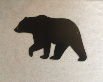 Bear Silhouette Crossing Sign NEW 12X12 Metal Bear