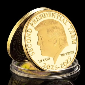 Donald Trump 2025-2029 Zweite Legislatur, vergoldete Gedenkmünze
