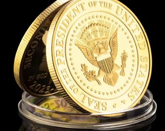 ドナルド・トランプ 2025-2029 第二期 金メッキ記念コレクションコイン