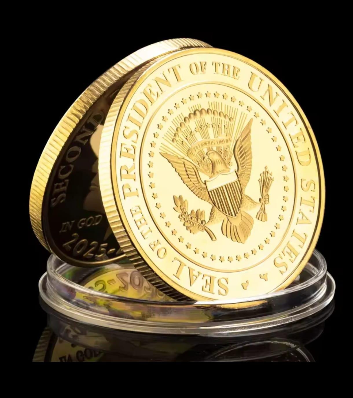 ドナルド・トランプ 2025-2029 第二期 金メッキ記念コレクションコイン