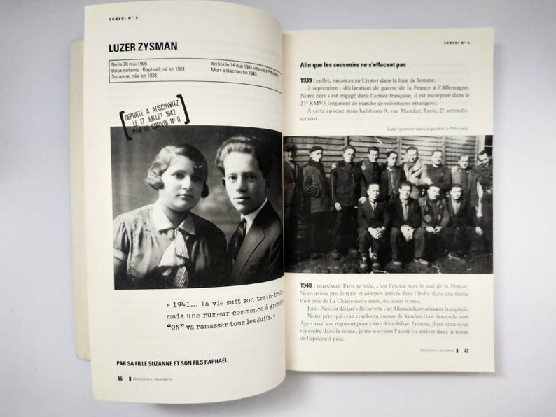 Convoi No.6 Destination Auschwitz 17 Juillet 1942/ Documents Etsy