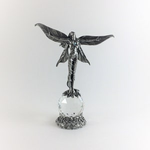 Pewter Fairy On A Leaf Figurine Pewter Fairy On A Leaf Figurine