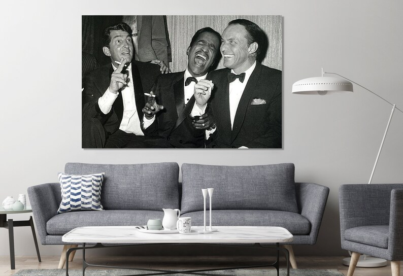The Rat Pack A Lot of Fun Canvas Classic Wall Design Painting Etsy