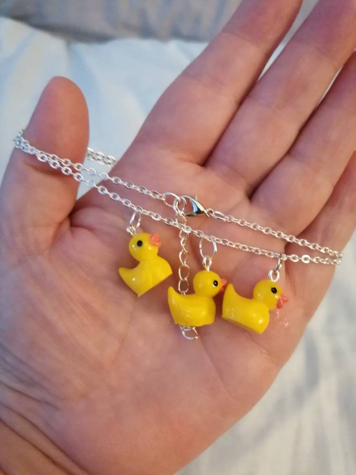 Handmade cute little duck pendant necklace.. Kitsch fun Etsy