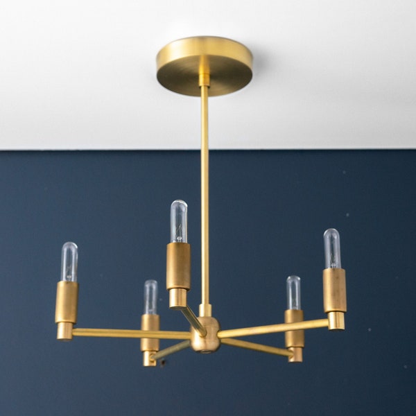 Brass Chandelier - Dining Room Light - Modern Chandelier - Ceiling Lights - Light Fixture - Modern Lighting - Brass Light - Model No. 5430